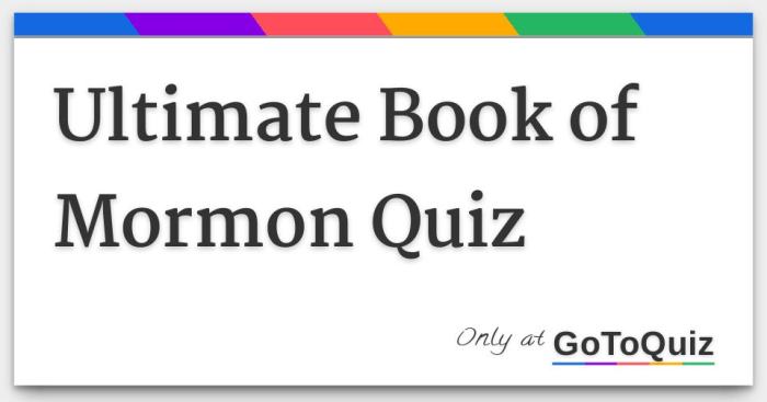 Book of mormon trivia questions