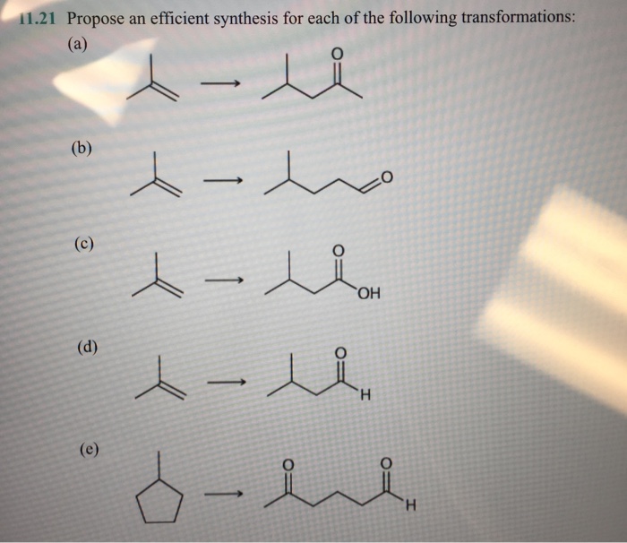 Propose synthesis efficient following solved transformation performed transcribed problem text been show has reagent