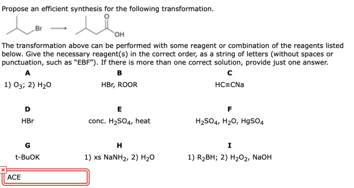 Propose an efficient synthesis for the following transformation br